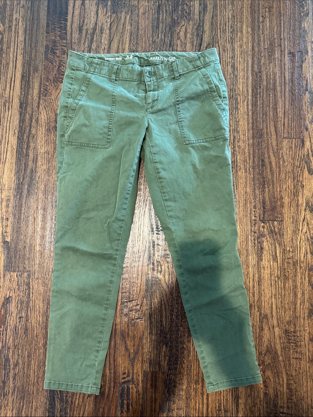 GAP Women's Skinny Mini Utility Khakis in Olive
